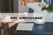 非洲杯（非洲杯2024分组抽签）